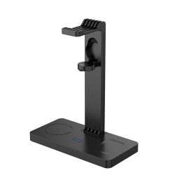 4 in 1 Wi-fi Charger with Headset Bracket Quick Charging Station Headphone Holder Stand Substitute for Apple iWatch AirPods 2/3 iPhone 12-8 Collection Wi-fi Charging Dock