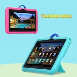Q88 7 inch Kids Tablet IPS Screen 1024*600 Resolution 2GB+16GB Memory Android 6.0 Support WiFi/BT Connection Blue US Plug