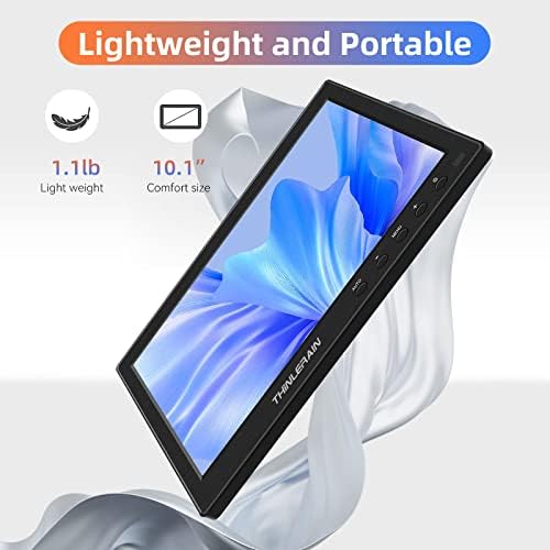 Thinlerain 10.1 inch Small PC Monitor Mini Monitor HDMI Monitor with IPS Panel, 1366x768 LED Monitor Support HDMI VGA Intput, for Computer, Laptop Kitchen Monitor, Built-in Speaker - Image 6