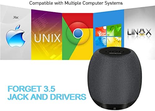 OGUPGX USB Computer Speakers for Desktop,Laptop Speakers,External PC Speakers for Laptop with Single USB,Hi-Quality Sound, Loud Volume, Deep Bass, Volume Control(USB-C to USB Adapter Included) (Gray) - Image 5