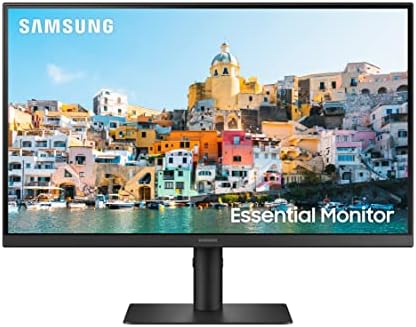 SAMSUNG FT45 Series 24-Inch FHD 1080p Computer Monitor, 75Hz, IPS Panel, HDMI, DisplayPort, USB Hub, Height Adjustable Stand, 3 Yr WRNTY (LF24T454FQNXGO),Black