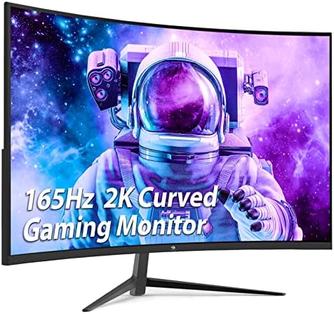 Z-Edge 27-inch Curved Gaming Monitor 16:9 2560x1440 165/144Hz 1ms Frameless LED Gaming Monitor, UG27Q AMD Freesync Premium Display Port HDMI Built-in Speakers