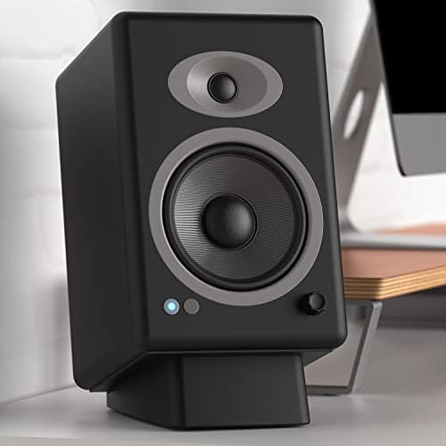 HumanCentric Desktop Speaker Stands Wedge, Desk Speaker Stands for Medium Speakers, Anti Vibration Silicone Angle Wedge Speaker Riser for Computer, Bookshelf, and Studio Speaker Stand, Black, Medium - Image 6