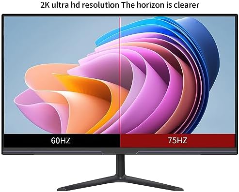 luckyfive 24 Inch QHD Computer Monitor,1440P Ultrawide LED Monitor,75Hz IPS Display with Built-in Speakers,75Hz,HDMI,DisplayPort,VESA,Tilt - Image 4