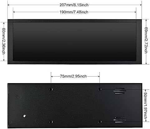 wisecoco 7.84 Inch Secondary Screen Stretched Bar LCD Display with Casing HD IPS 1280x400 for Laptop Computer Health Speed Temperature Windows Aida64 CPU GPU Monitoring - Image 9