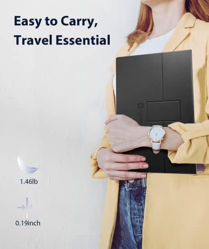 Ingnok Portable Monitor 15.6 Inch FHD A+Screen 100% sRGB IPS Laptop Screen Extender, 350cd/m2 USB C HDMI Travel Monitor, Portable Screen for Laptop Mac PC Phone Xbox PS4/5 Switch - Image 7