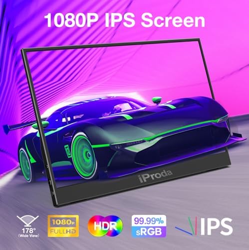 iProda Portable Monitor for Laptop Screen Extender Monitor 15.6 Inch 1080P FHD Travel Laptop Monitor for PC Mac Phone PS5 Xbox Switch Portable Gaming Monitor USB C Second Display Monitor Portatil - Image 2