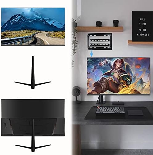 HTNZIR 23.8 Inch Business Computer Monitor Full HD 1920x 1080 Monitor, 3000:1 Contrast Ratio Frameless Display, 4ms, HDMI, VGA, VESA, 16.7 Million Colors PC Screen, Black - Image 6