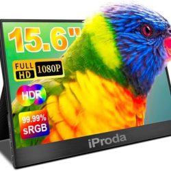 iProda Portable Monitor for Laptop Screen Extender Monitor 15.6 Inch 1080P FHD Travel Laptop Monitor for PC Mac Phone PS5 Xbox Switch Portable Gaming Monitor USB C Second Display Monitor Portatil