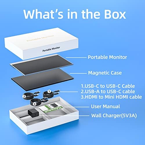 VisionOwl Portable Monitor-15.6 Inch Travel Screen FHD FreeSync Frameless USB-C Computer Display with Type-C HDMI Speakers for Laptop PC Mac Surface PS4/5 Xbox Switch, with Cover Stand, VESA Mountable - Image 6