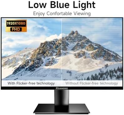 23.8 Inch FHD Gaming Monitor 100Hz,IPS HDR PC Monitor HDMI Display, 1920 x 1080P with Low Blue Light Eye Care, Build-in FreeSync,VESA Compatible(Black) - Image 5