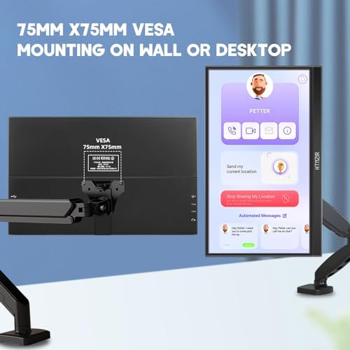 15.6 Inch Portable Monitor Touchscreen,FHD Display 1920x1080 Laptop Monitor USB C HDMI IPS Display Kickstand &Speakers,HDR Plug&Play External Monitor for Laptop PC Phone Mac Xbox PS5/PS4 Switch - Image 4