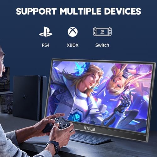 15.6 Inch Portable Monitor Touchscreen,FHD Display 1920x1080 Laptop Monitor USB C HDMI IPS Display Kickstand &Speakers,HDR Plug&Play External Monitor for Laptop PC Phone Mac Xbox PS5/PS4 Switch - Image 6