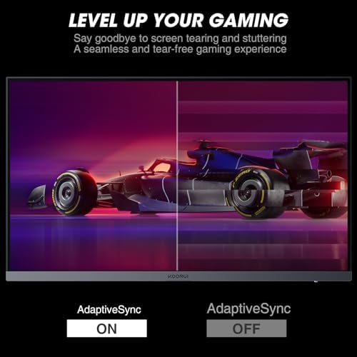 KOORUI 27 inch Gaming Monitor IPS FHD 1920 x 1080, 144Hz 165Hz, 1ms(GTG) with Adaptive Sync, 75x75 mm VESA Mountable, Tilt Adjustable, 2 x HDMI 2.0 & DisplayPort 1.4, Black - Image 4