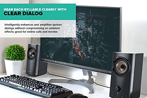 Creative T60 2.0 Compact Hi-Fi Desktop Speakers with Clear Dialog and Surround by Sound Blaster, USB-C Audio, Mic and Headset Ports, Bluetooth 5.0, Up to 60W Peak Power, for Computers and Laptops - Image 3