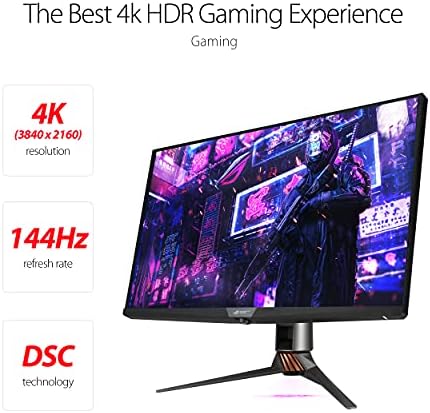 ASUS ROG Swift 32” 4K HDR Gaming Monitor - 144Hz DSC, UHD (3840 x 2160) PC Monitor, Mini-LED IPS with G-SYNC Ultimate, Local Dimming, Ideal for Desktop and Computer Monitor Black - - PG32UQX - Image 3