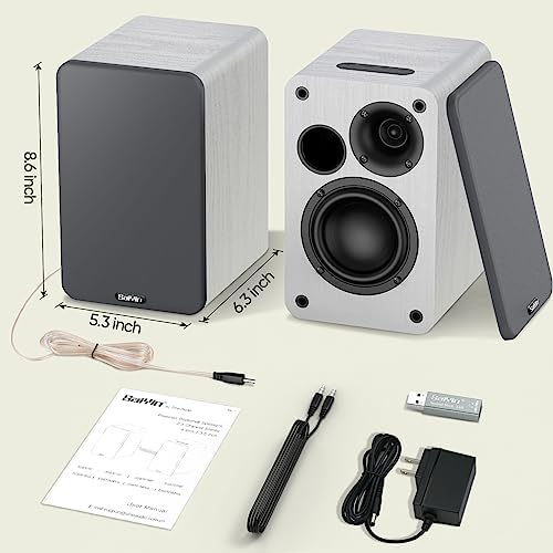 Saiyin DS6701SP 3.5-Inch Powered Bookshelf PC Speakers with Bluetooth 5.0, External 24-bit/96kHz DAC and AUX/Optical/USB Input for Gaming Monitor, Desktop Computer, Laptop, TV - Image 7