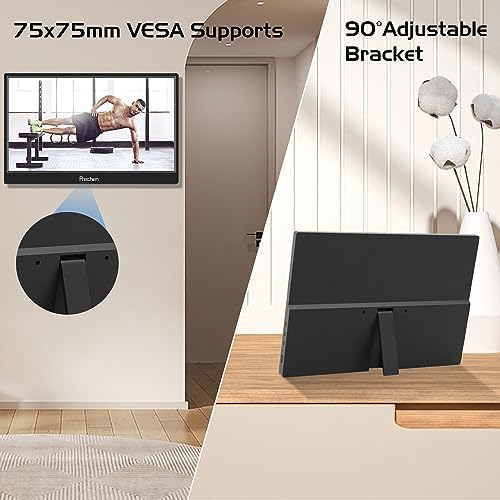 Portable Monitor Touchscreen, HDR, 400cd/m², 14 Inch 1920x1200 Display with HDMI USB C, IPS Screen, 100% sRGB, Kickstand & Built-in Speakers, External Monitor for Laptop PC Phone Mac Xbox - Image 8