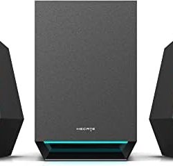 Edifier G1500 MAX 2.1 Computer Speakers System, 60W Hecate Gaming Speakers with Subwoofer Line Out, RGB Light, Bluetooth 5.3, USB, Type-C, 3.5mm AUX Input, Black