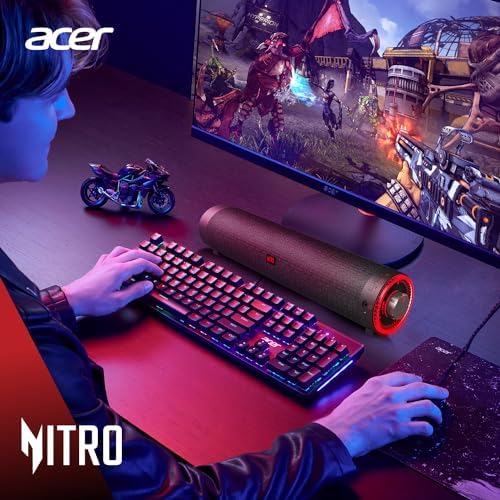 acer Nitro 2.0 Bluetooth USB Computer Speakers Gaming Soundbar for Laptop Desktop Monitor Tablet Phone via USB/USB-C on PC Mac & Android, Nitro Pulse RGB Lights, 3.5mm Audio, Xbox PS5 - Image 7
