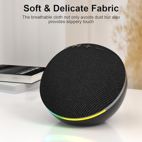 SOULION C10 Bluetooth Computer Speakers with 4 Modes Colorful LED Light, USB Powered 3.5mm Aux Mini PC Speakers with Switch Button, Crystal Sound Portable Soundbar for Desktop Laptop Monitor Black - Image 6