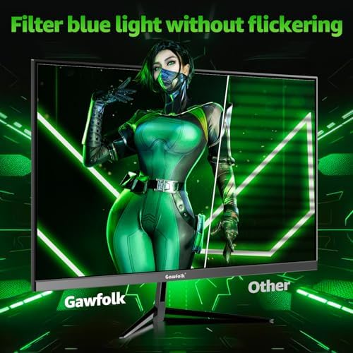 27 Inch Gaming Monitor, 144hz/180hz Computer Display FHD 1080P PC Monitors, Frameless Curved Screen VA, DisplayPort, HDMI, Eye Care, Wall Mount Compatible - Image 7