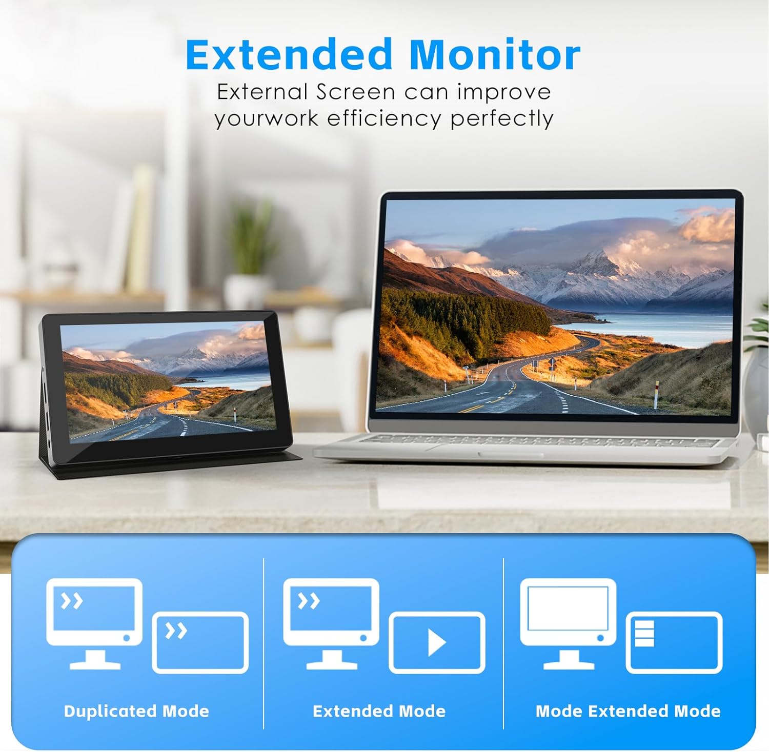 7inch Touch Screen Mini Computer Monitor for Raspberry Pi, Portable IPS Monitor HDMI 1024 * 600 Touchscreen with Speakers, Second Monitor for Gaming Consoles/PC/Camera/Win OS - Image 5
