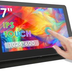 7inch Touch Screen Mini Computer Monitor for Raspberry Pi, Portable IPS Monitor HDMI 1024 * 600 Touchscreen with Speakers, Second Monitor for Gaming Consoles/PC/Camera/Win OS