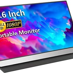 USB-C Portable Monitor - 15.6 Inch FHD HDR FreeSync Zero Frame USB-C Computer Display with Dual Type-C Mini HDMI for Laptop PC Phone Mac Surface Xbox PS5 Switch, with Cover VESA Mountable (Renewed)