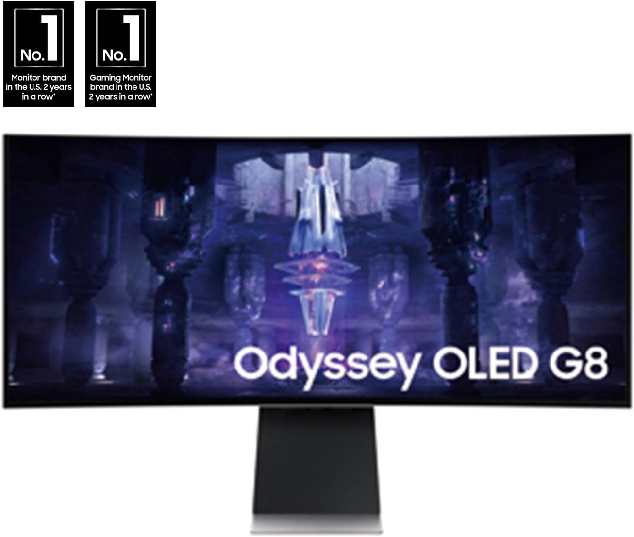 SAMSUNG 34" Odyssey G85SB Series QD-OLED Ultra WQHD Curved Gaming Monitor, 175Hz, 0.03ms, DisplayHDR True Black 400, AMD FreeSync Premium Pro, Advanced Game Streaming, LS34BG850SNXZA, 2023 - Image 2