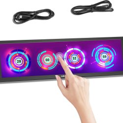 8.8" Portable Touch Screen Monitor Small HDMI Computer Temp Monitor PC Temperature Display With Case PC Sensor Panel Display 10-Point IPS 60Hz for Raspberry Pi Windows/Laptop AIDA64 CPU RAM Monitoring