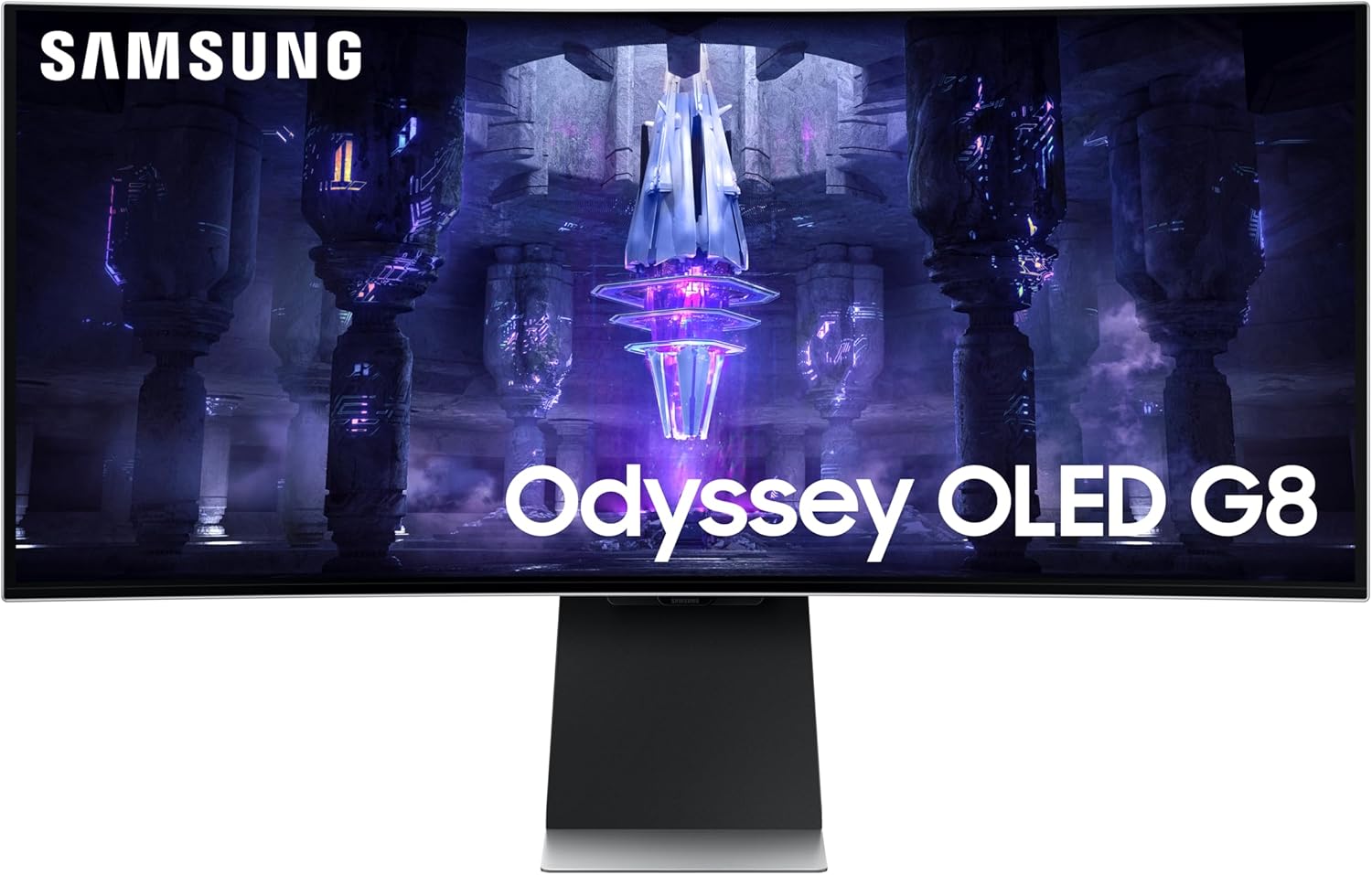 SAMSUNG 34" Odyssey G85SB Series QD-OLED Ultra WQHD Curved Gaming Monitor, 175Hz, 0.03ms, DisplayHDR True Black 400, AMD FreeSync Premium Pro, Advanced Game Streaming, LS34BG850SNXZA, 2023