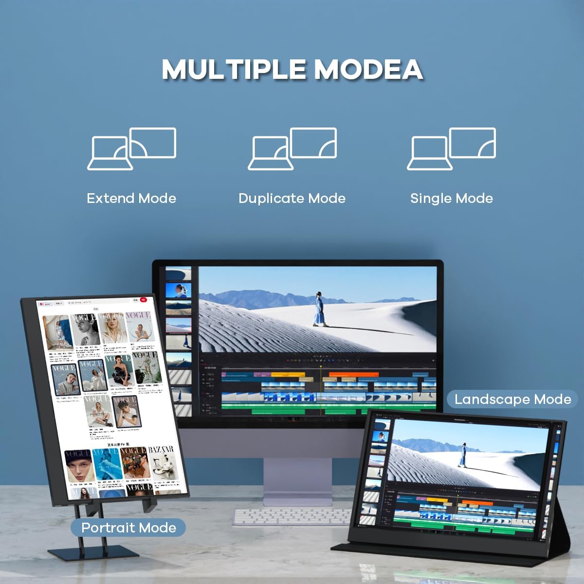 15.6'' 1080P IPS Portable Monitor HDR Display USB-C HDMI for Laptop PC Phone Mac Xbox PS4 - Image 6