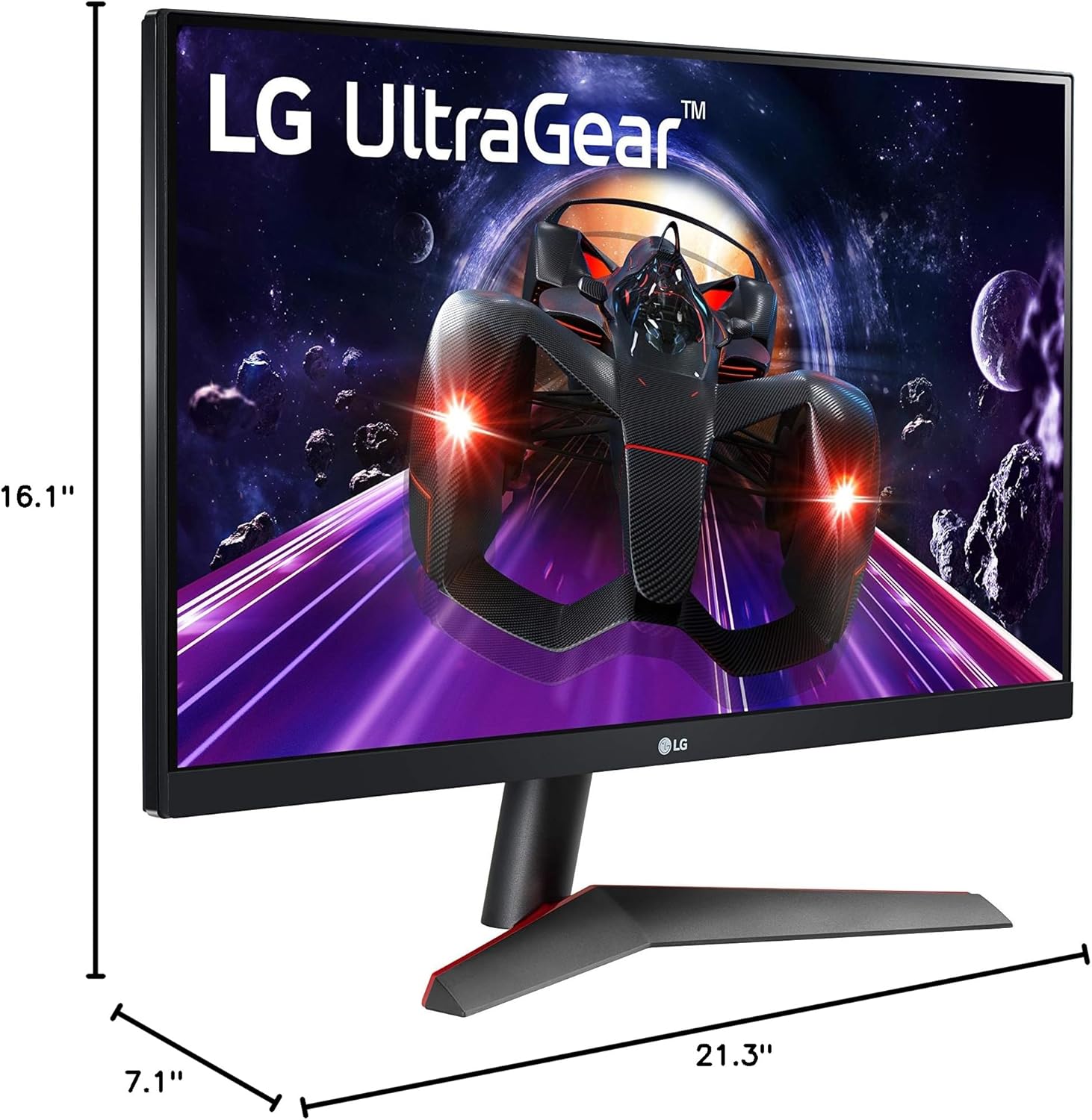 LG 24GN600-B UltraGear Gaming Monitor 24" Full HD (1920 x 1080) IPS Display, 1ms (GtG) Response Time, 144Hz Refresh Rate, AMD FreeSync Premium, HDR10, 3-Side Virtually Borderless Display,Black - Image 9