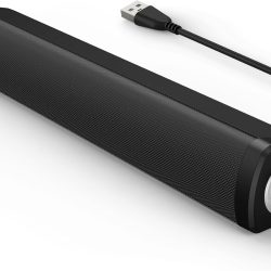LENRUE Computer Speakers for Desktop Monitor, PC Speakers with Knob Control, Bluetooth Connect, USB Powered for Computer, PC, Laptop