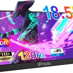 Portable Monitor for Laptop,120hz Portable Gaming Monitor FHD 1080P 18.5 inch Laptop Monitor Extender Travel Portable Computer Monitor Screen Extender for PS5/4 Mac PC USB C Second Monitor Portatil
