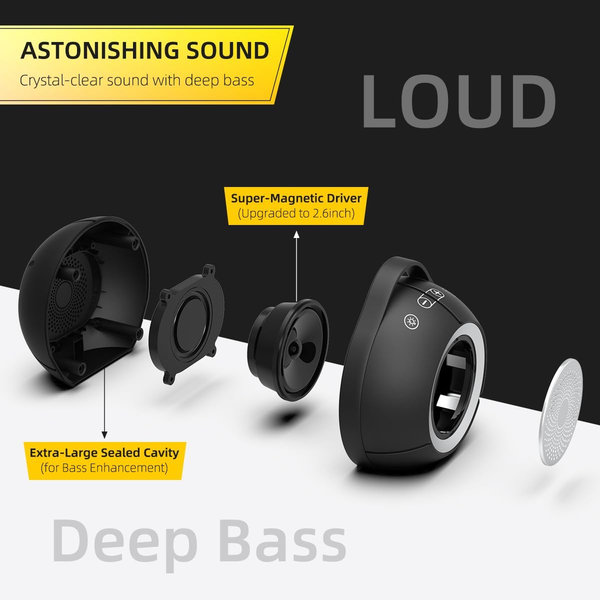 USB Computer Speakers for Desktop PC | Portable Plug-N-Play Laptop Speakers with Dynamic RGB Light, Ultra-Clear Sound, Loud Volume, Deep Bass, Touch Control, Compatible with Windows, macOS, ChromeOS - Image 2