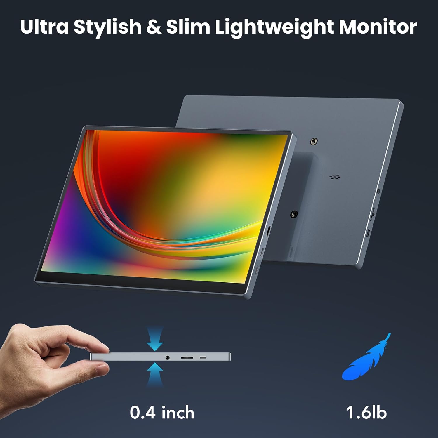 Eyoyo Portable Touchscreen Monitor, 10.5 inch 1920x1280P IPS 10-Point Capacitive Touchscreen HD Display, Small 10 inch USB-C Monitor Compatible with PC Laptop Smartphone Xbox Switch PS4/5 - Image 7
