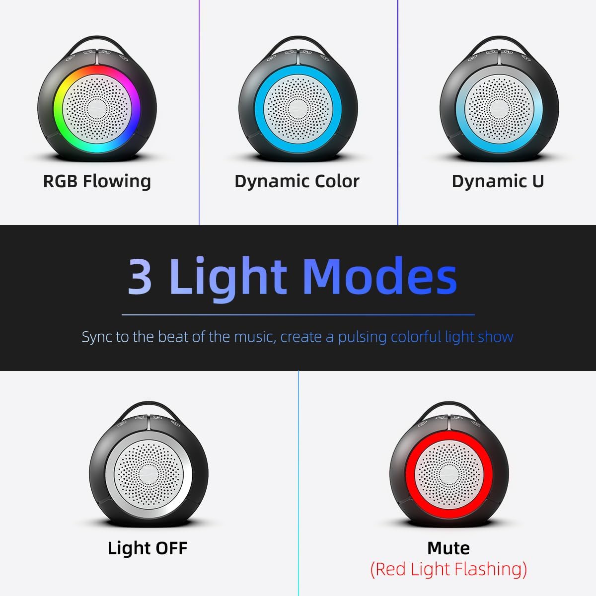 USB Computer Speakers for Desktop PC | Portable Plug-N-Play Laptop Speakers with Dynamic RGB Light, Ultra-Clear Sound, Loud Volume, Deep Bass, Touch Control, Compatible with Windows, macOS, ChromeOS - Image 3