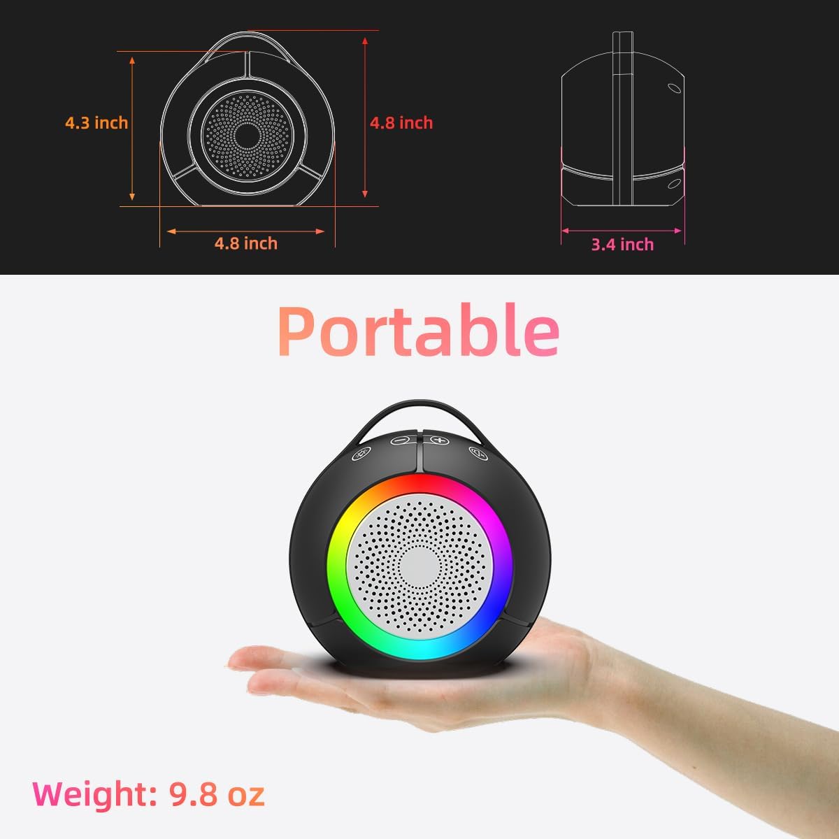 USB Computer Speakers for Desktop PC | Portable Plug-N-Play Laptop Speakers with Dynamic RGB Light, Ultra-Clear Sound, Loud Volume, Deep Bass, Touch Control, Compatible with Windows, macOS, ChromeOS - Image 7