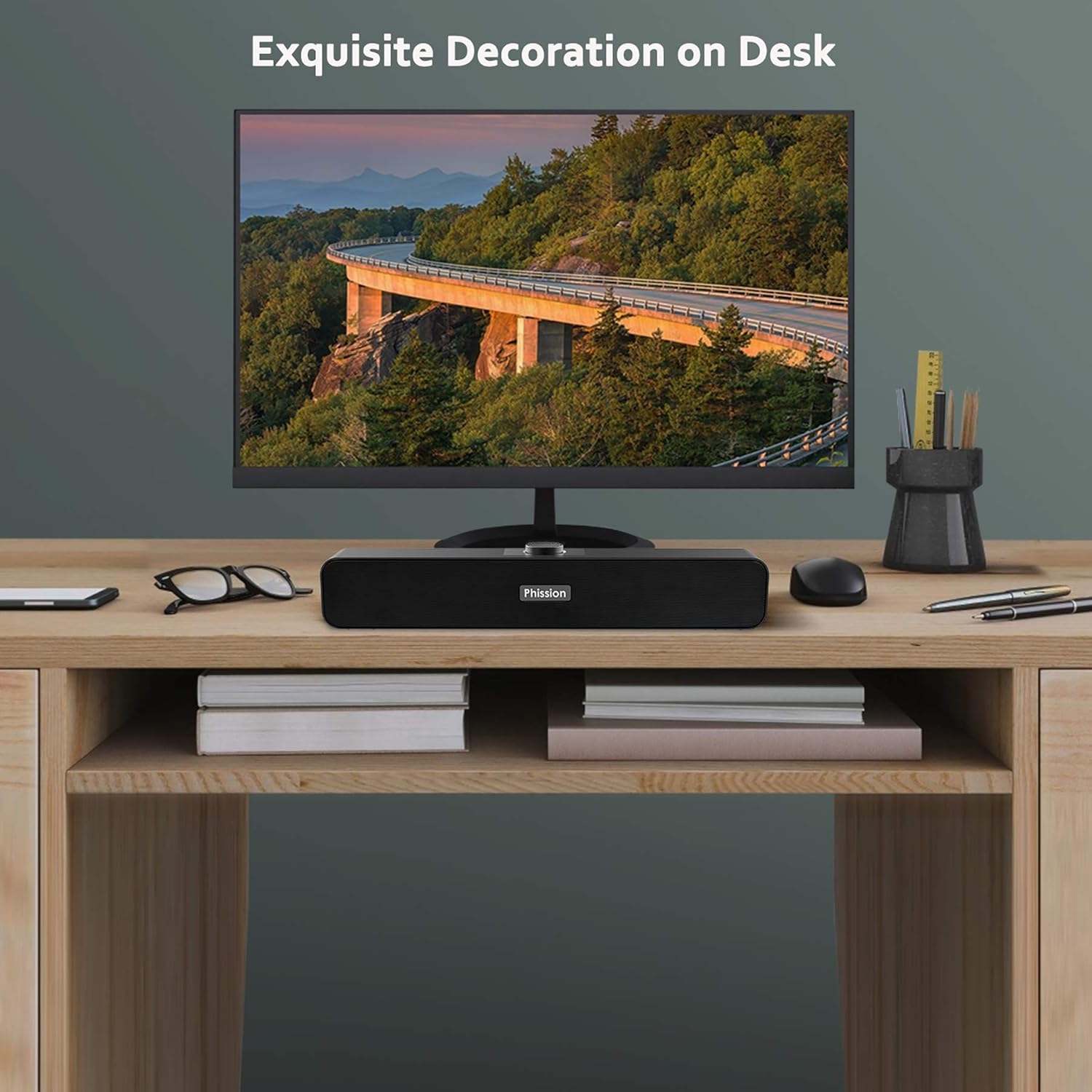 Computer Speakers with 3.5 mm Aux, Small PC Speakers Powered by USB, Wired USB Desktop Speaker, USB Soundbar for Monitor, Mini Stereo Speaker for PC, Tablets, Laptop, Tablets, Xbox, Plug and Play - Image 6
