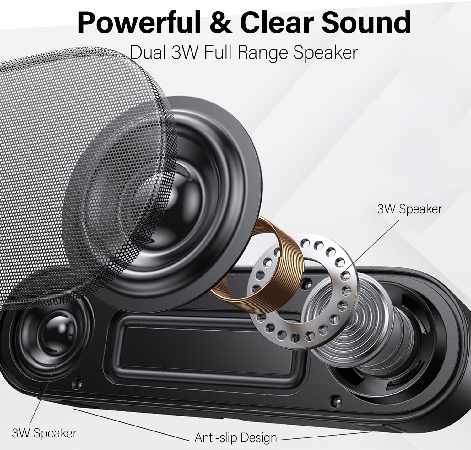 ZETIY Updated Computer Speaker, USB Powered Speaker for Desktop,Windows PC,Mac. Portable Mini Sound bar-Plug and Play with Volume Control and Mute Button (USB-C to USB Adapter Included) - Image 3