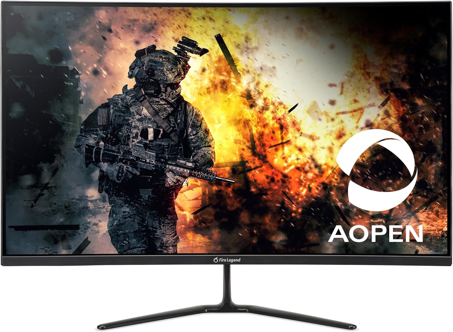 AOPEN by Acer 32HC5QR S3biipx 31.5" Full HD 1920 x 1080 16:9 Curved Gaming Monitor | AMD FreeSync Premium | 180Hz | 1ms TVR | Adjustable Tilt | VESA Mountable | 1 x Display Port 1.4 & 2 x HDMI 2.0