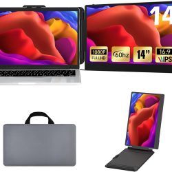 Laptop Monitor Extender, Portable Monitor for Laptop, Screen Extender Portable16:9, HDMI/Type-C Plug and Play Display Screen Extender Monitor 1080P for Tablet Laptops PC/Mac/Phone