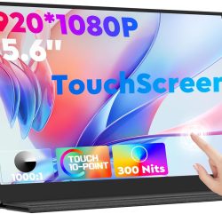 ZSCMALLS 15.6'' 1080P 60HZ Touch Portable Monitor for Laptop, 1920P×1080P Touch Screen with HDR, 100% sRGB 1000:1, Ultra Slim & Eye Care,Travel Monitor External for Laptop, Mac, PC, PS5, Xbox