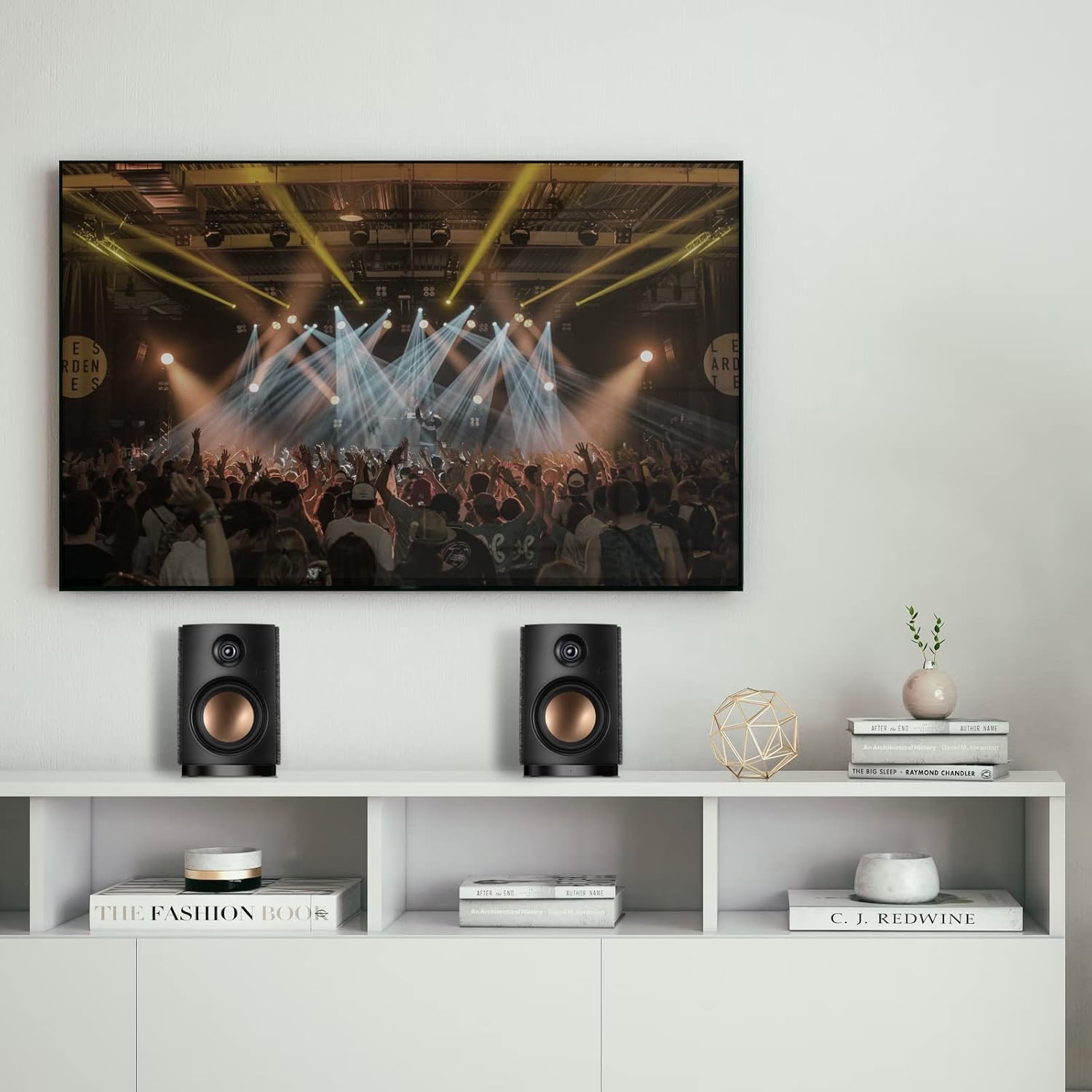 HiVi-Swans OS-10 HiFi Stereo Speakers, Bluetooth 5.0 Active Computer Bookshelf Speakers - 4'' Dynamic Woofer, Powered Desk Speakers 62w RMS with Touch Control for PC/Phone/TV - Black - Image 8