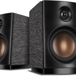 HiVi-Swans OS-10 HiFi Stereo Speakers, Bluetooth 5.0 Active Computer Bookshelf Speakers - 4'' Dynamic Woofer, Powered Desk Speakers 62w RMS with Touch Control for PC/Phone/TV - Black
