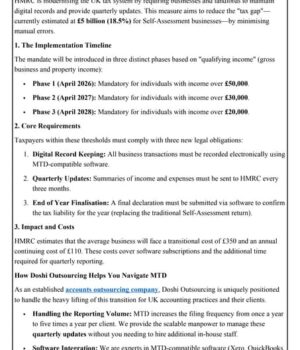 Fact Sheet: Preparing for Making Tax Digital (MTD) for ITSA (2026–2028)