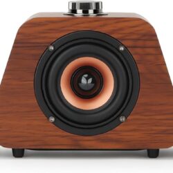 Computer Speakers, Mini PC Speaker with subwoofer,2.1 USB Powered Desktop Speakers, Bluetooth 5.0 and RCA Input pc Speakers for Desktop, Laptops, Phonograph, Phones, Tablets(K02) (Brown)