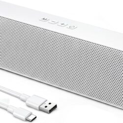 Computer Speakers for Desktop PC,USB Powered & Plug and Play,with Bluetooth 5.3/3.5mm AUX Input,Small Bluetooth Speakers with Stereo Sound Fit Under the Monitor for Office Work, Gaming, Music